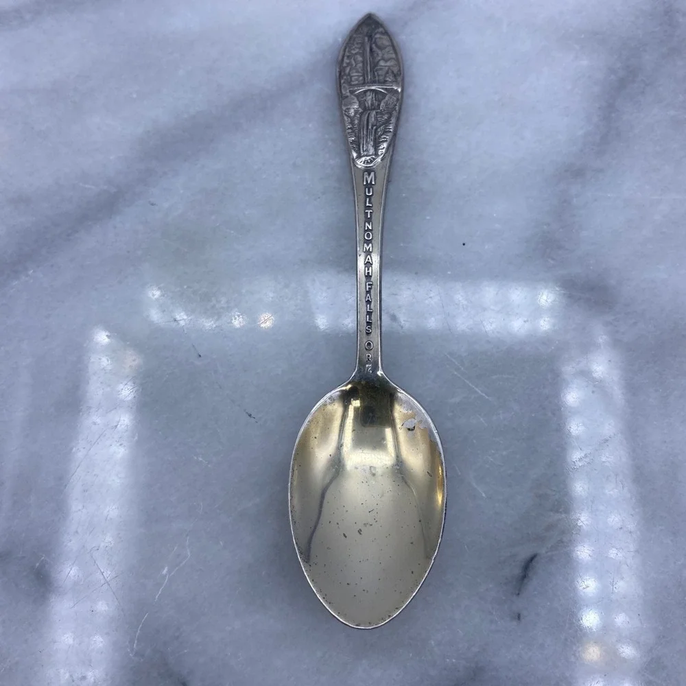 Sterling Silver Multnomah Falls Oregon Souvenir Spoon 4
